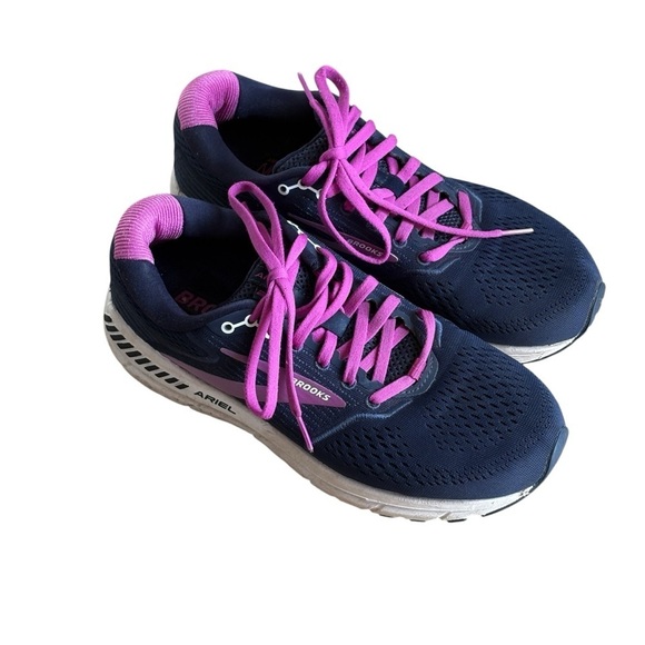 Brooks Ariel 20 Running Shoes Peacoat/Vivid Viola/White Women Size 8.5 - Picture 4 of 9